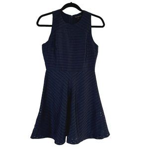 Banana Republic Women's Fit & Flare Sleeveless Dress Size 0P Petite Navy Blue
